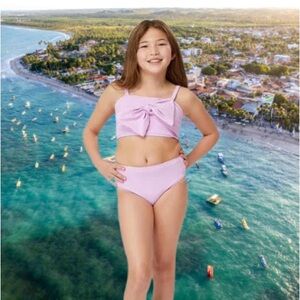 NWT! Habitual Beach Hut Girls UPF 50+ Bikini Set